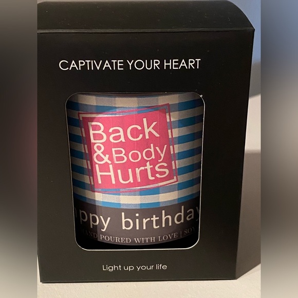 None Other - Back & Body Hurts Happy Birthday Candle NIB
